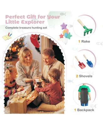 24.5''-33.5'' Metal Detector for Kids with LCD Display IP68 Waterproof