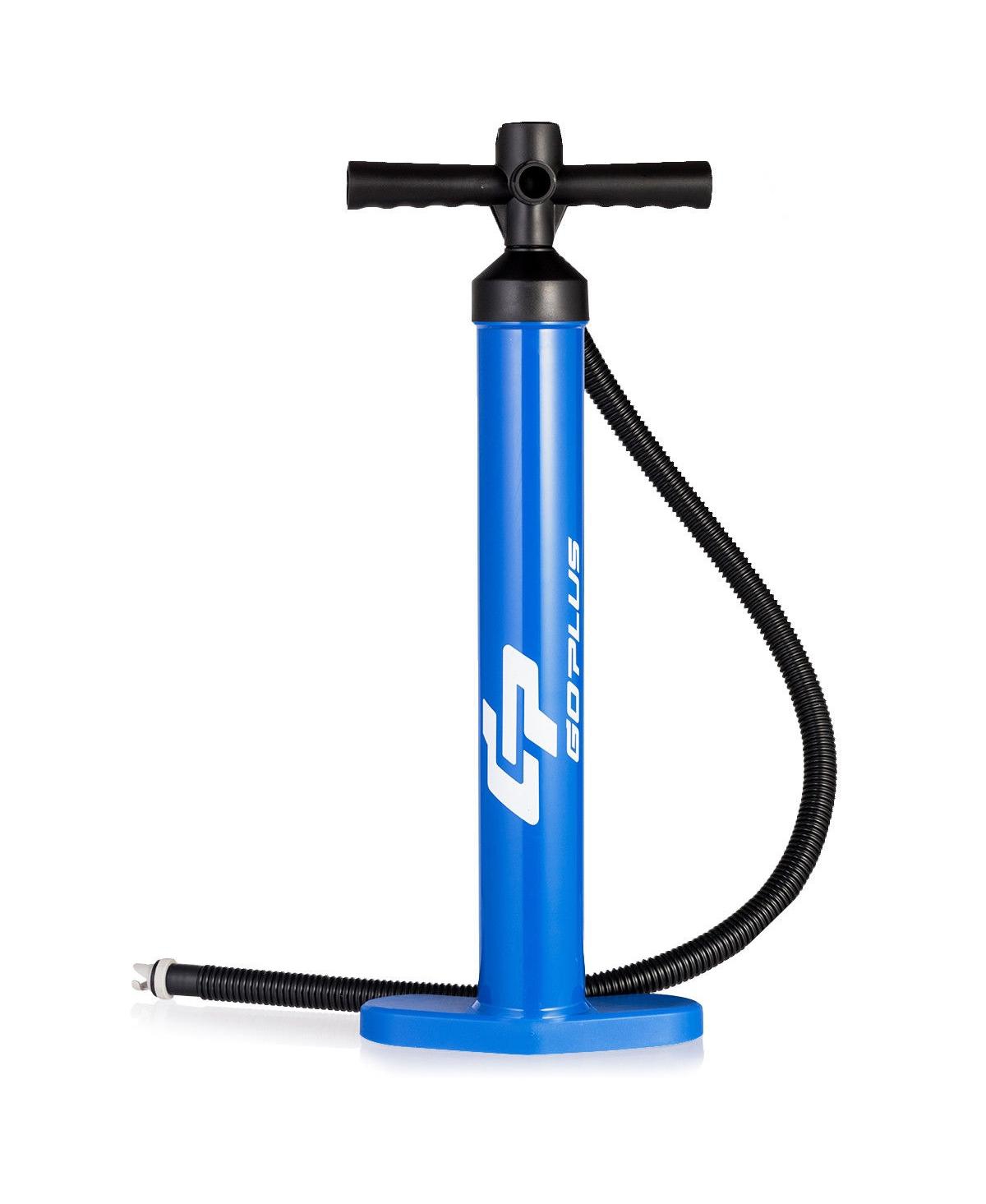 Double Action Manual inflation Sup Hand Pump with Gauge - Blue