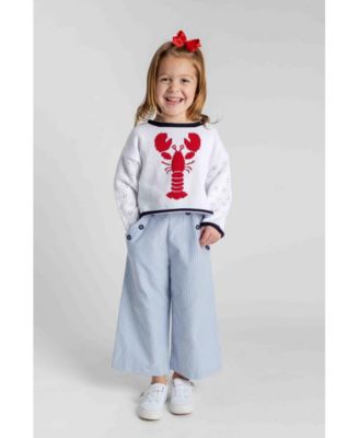 Toddler Girls Stripe Button Front Pants