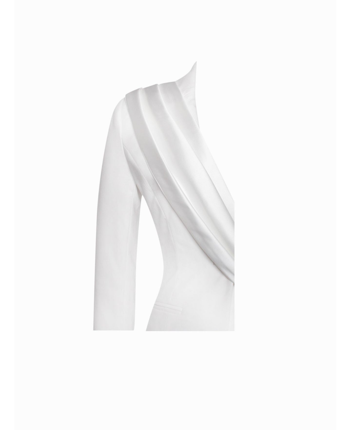 Женская куртка Miss Circle Women Vandra White Draping Blazer, цвет: Белый — фото 10