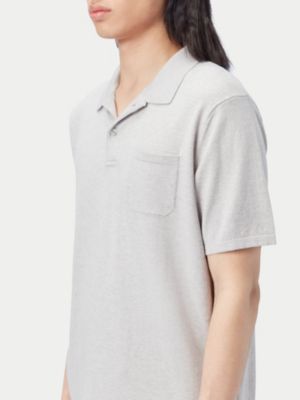 Men's Cotton Silk Cashmere Blend Polo T-Shirt