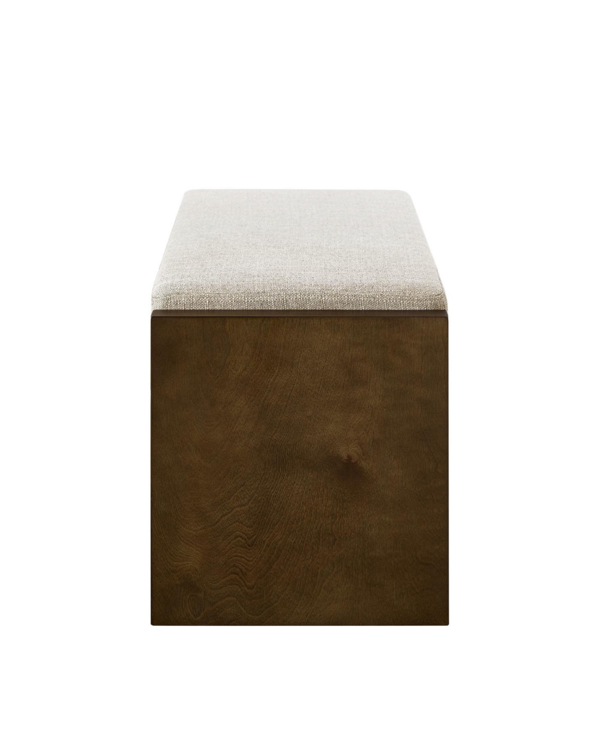 Streamdale Furniture 47" Beige Bench with Shoe Rack & Removable Cushion