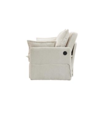 Corduroy Convertible Sleeper Sofa Bed with USB Ports