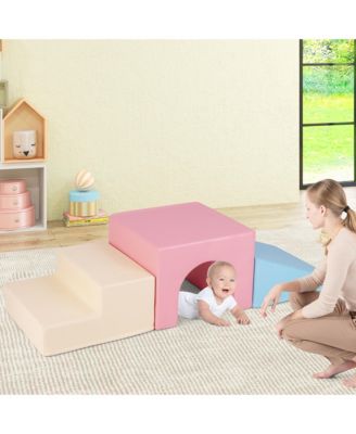 Toddler Climb and Crawl Activity Playset Blocks w/ Waterproof PU Cover EPE Foam