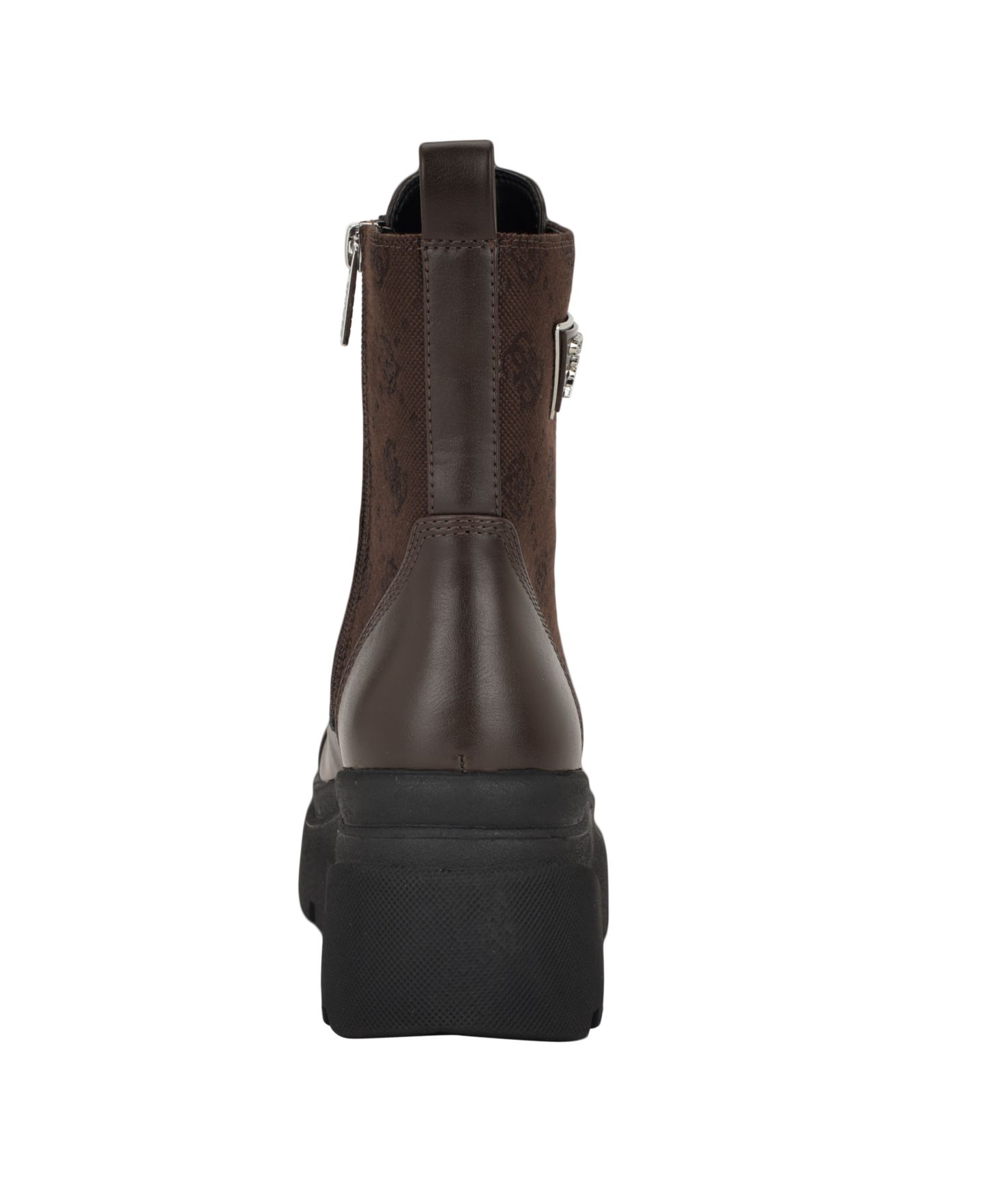 Женские ботинки GUESS Yarini Platform Lug Combat, цвет: Тёмный коричневый — фото 3