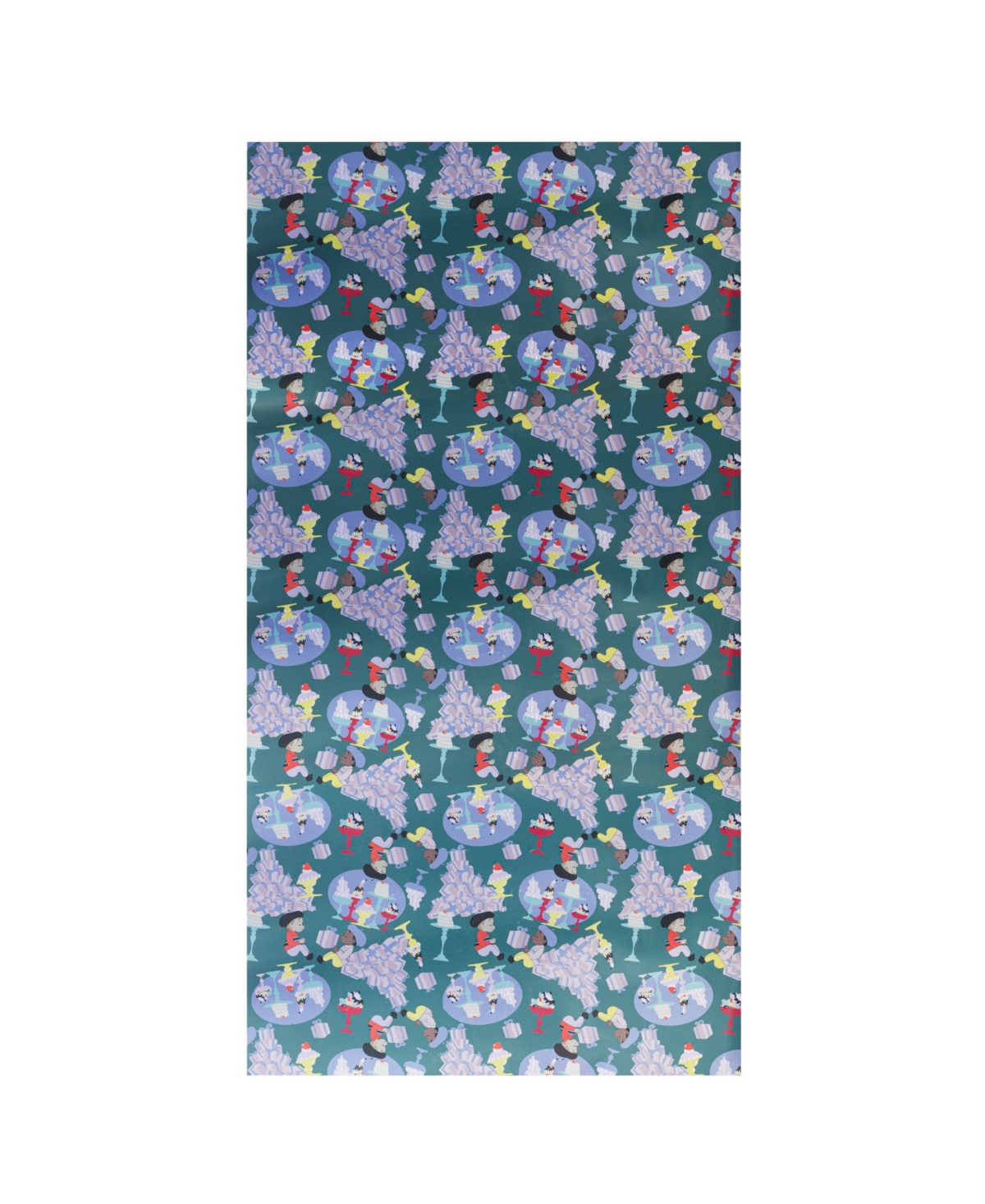 Black Paper Party Sweet Treats Gift Wrap In Multi