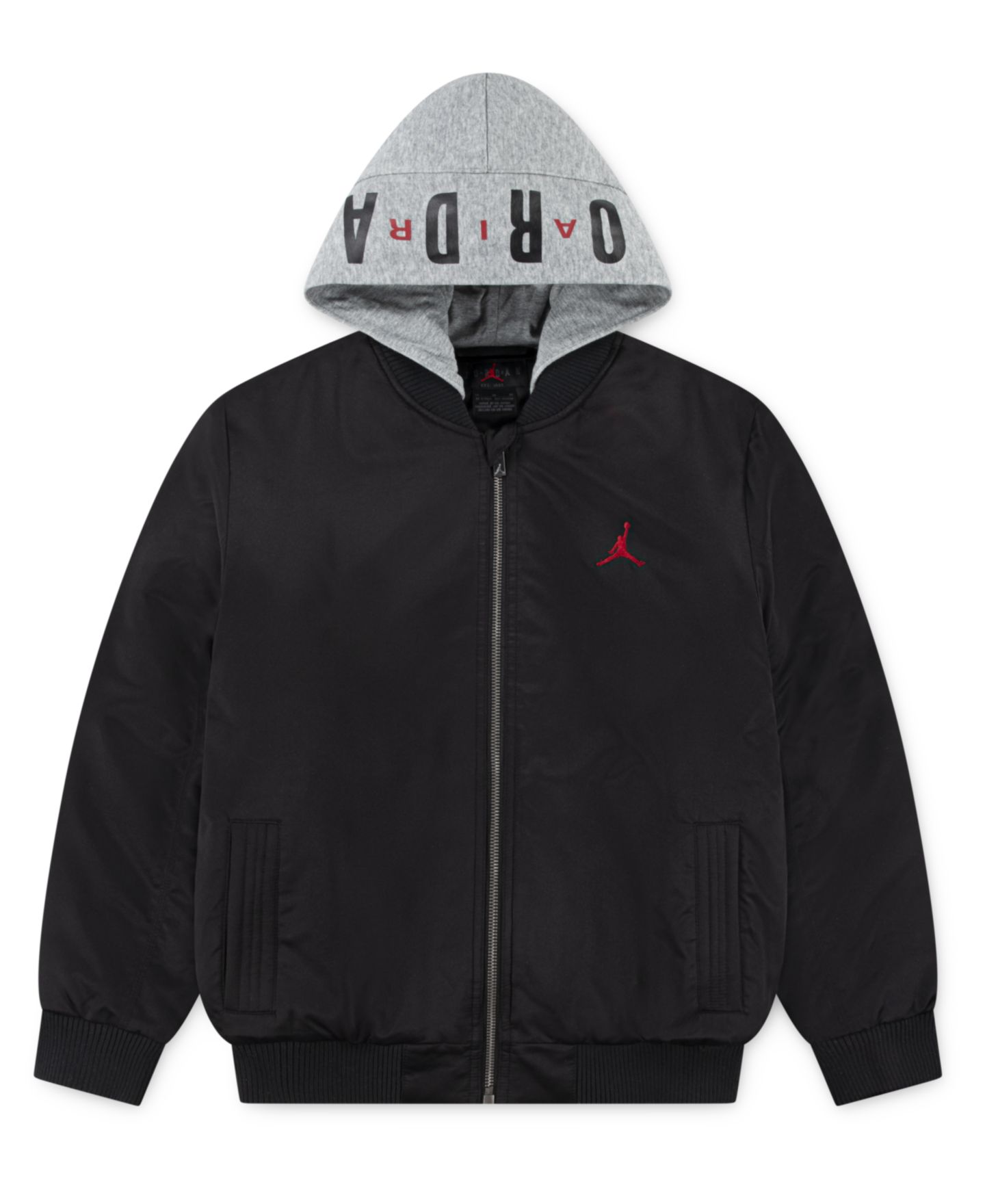 Куртка Jordan Hooded Long-Sleeve Bomber Jacket для мальчиков, цвет: Чёрный — фото 1