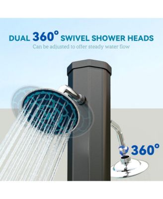 9.2 Gallon Slolar Heated Outdoor Shower with 2 Shower Heads