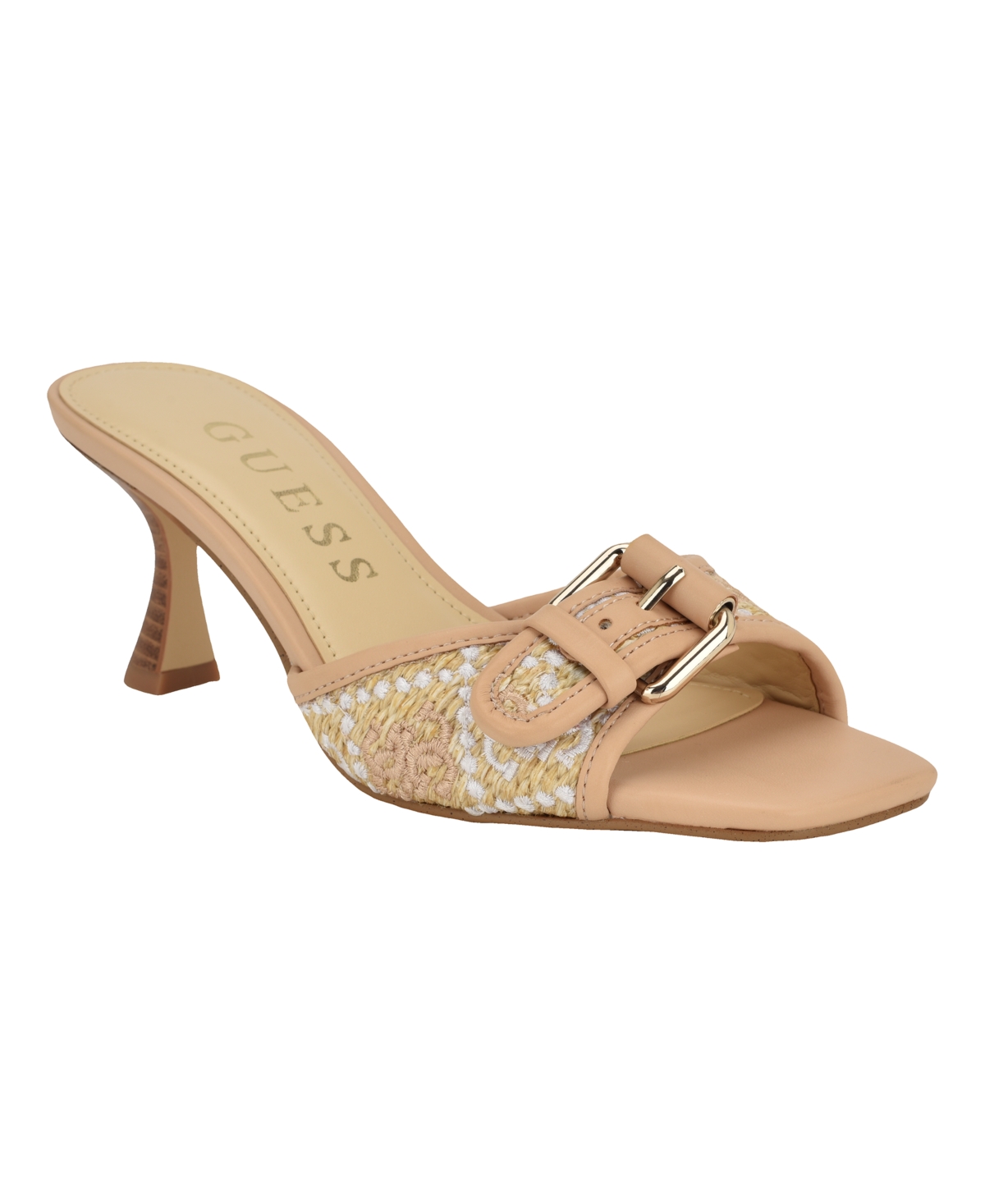 Guess Women's Dista Buckle Kitten Heel Sandals
