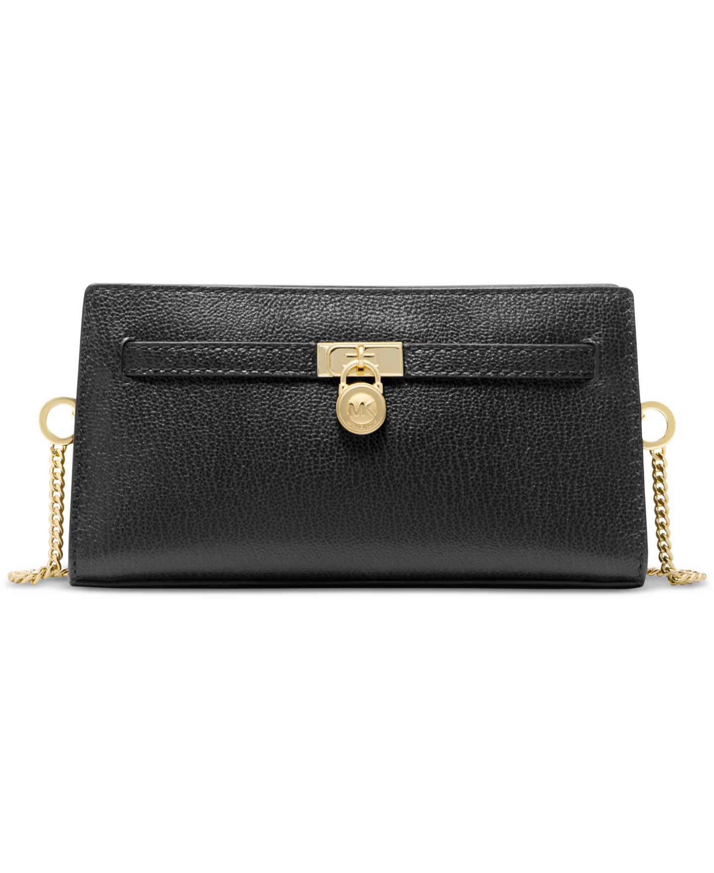 Женская сумка Michael Kors Hamilton Small Leather Convertible Crossbody, цвет: Чёрный — фото 1