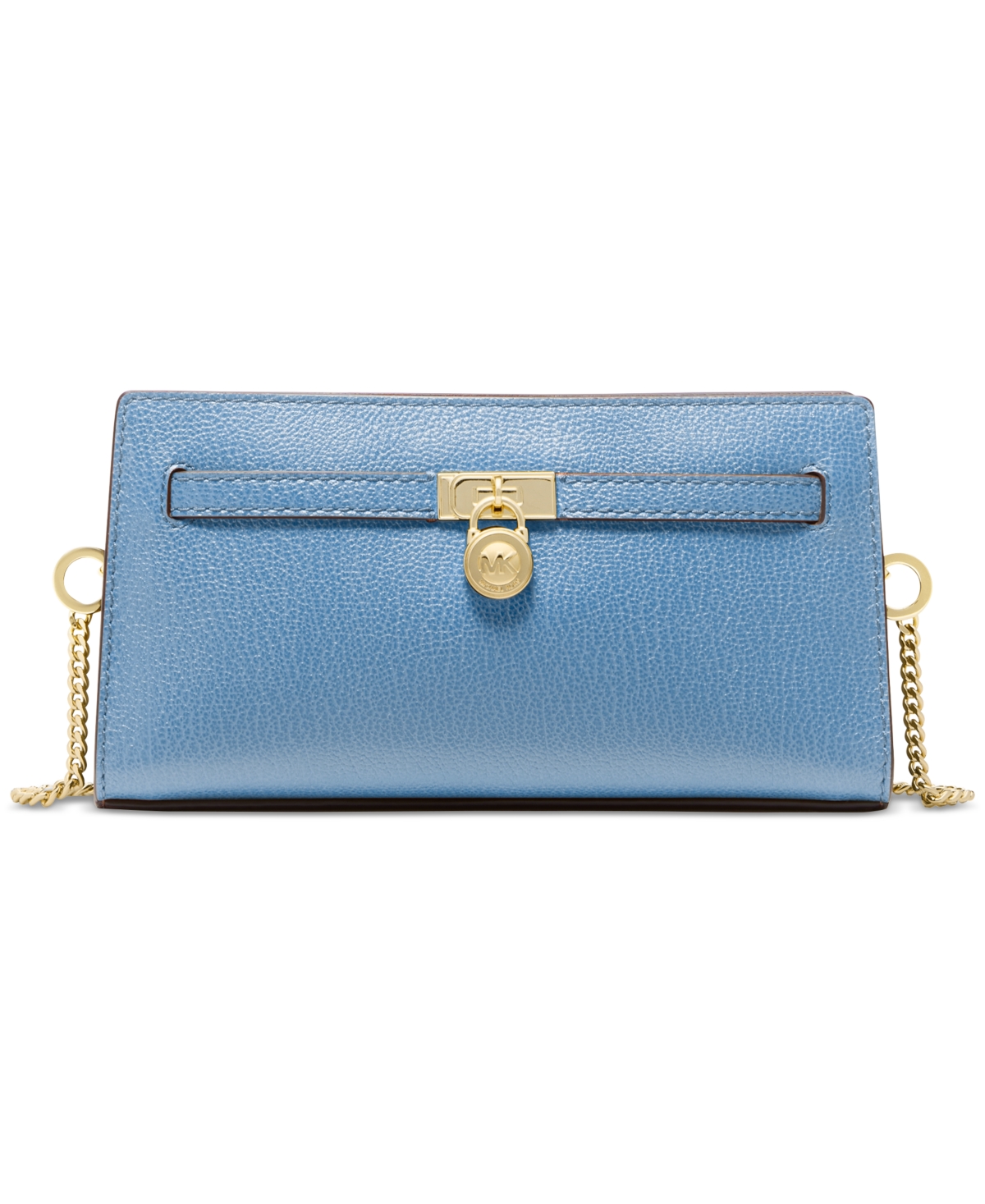 Michael Kors Hamilton Small Leather Convertible Crossbody In Blue