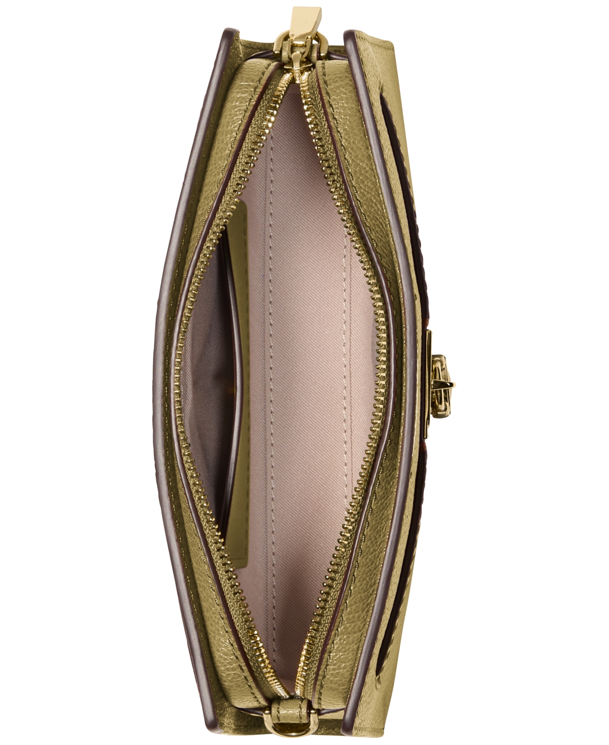 Michael Kors Hamilton Small Leather Convertible Crossbody In Green