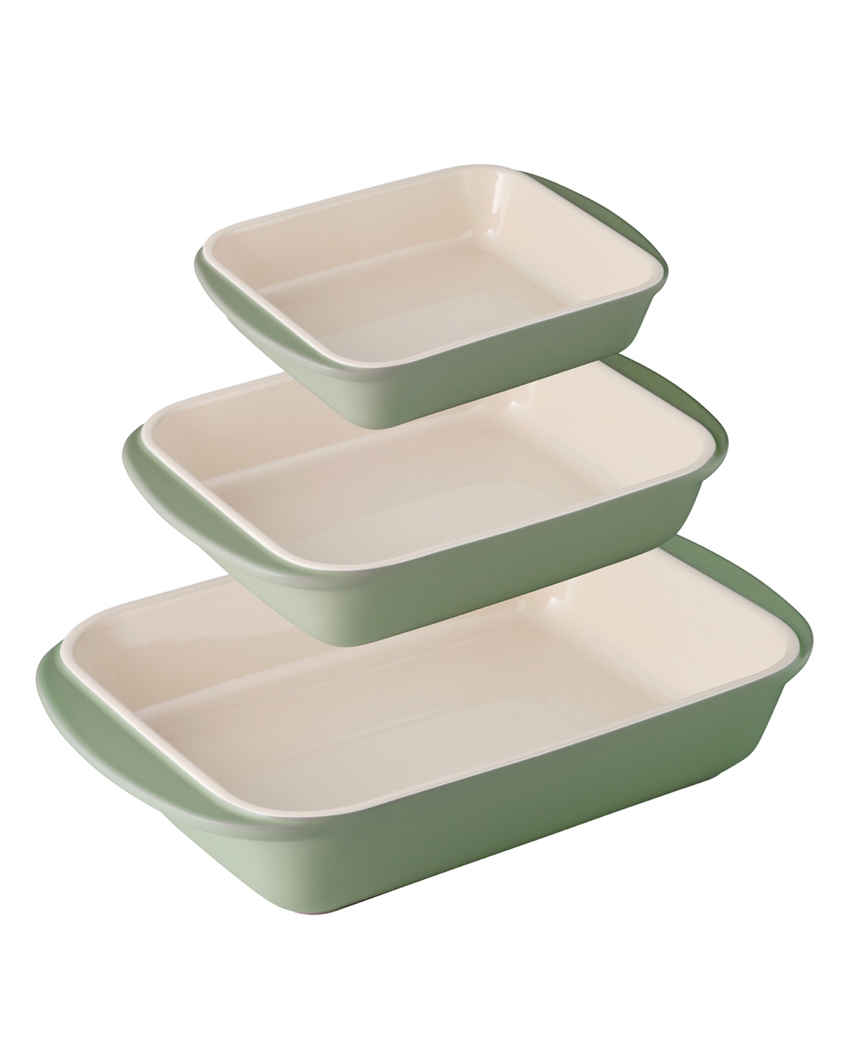 Tramontina Mae Porcelain Enameled 3-piece Bakeware Set In Green
