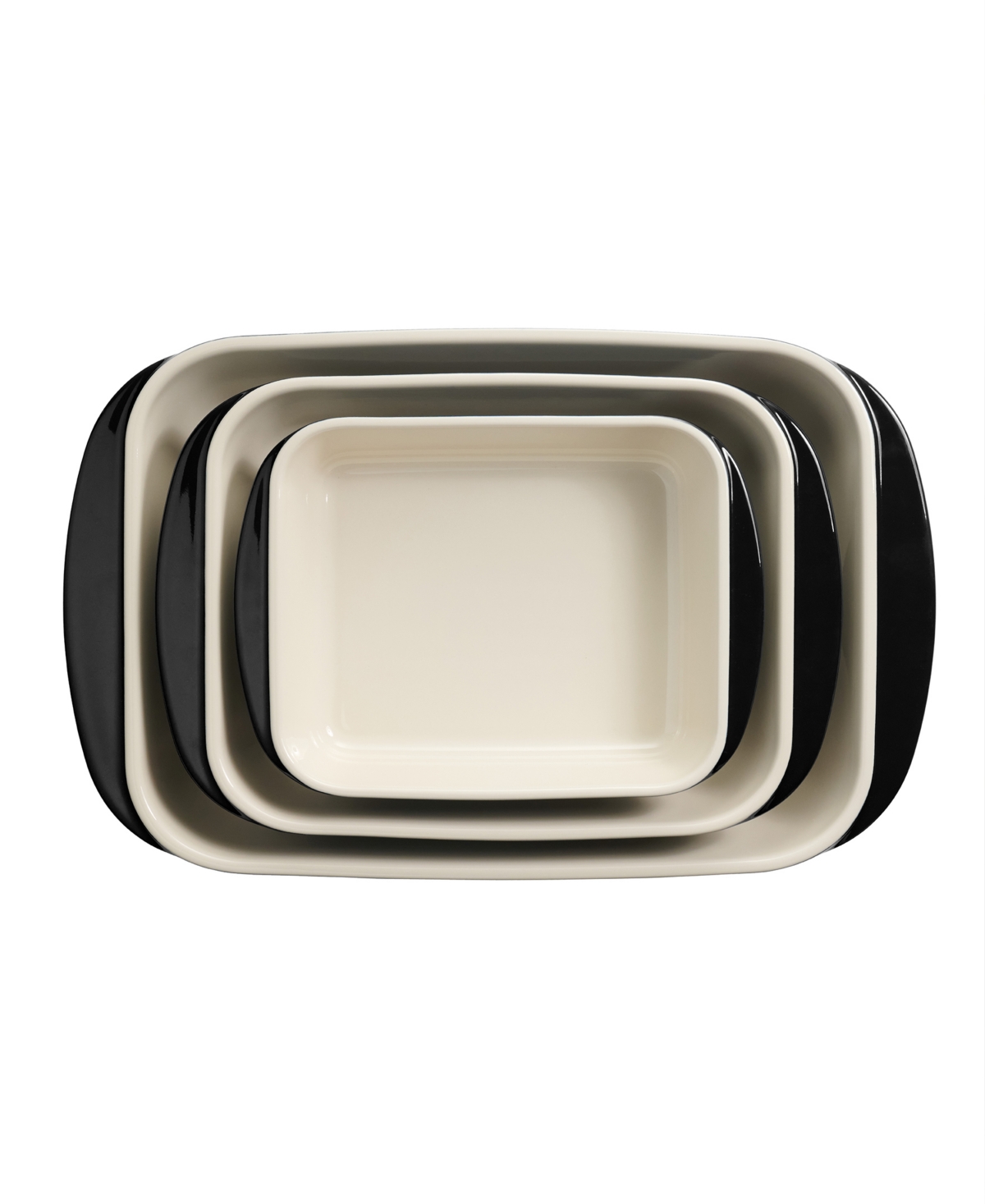 Tramontina Mae Porcelain Enameled 3-piece Bakeware Set In Black