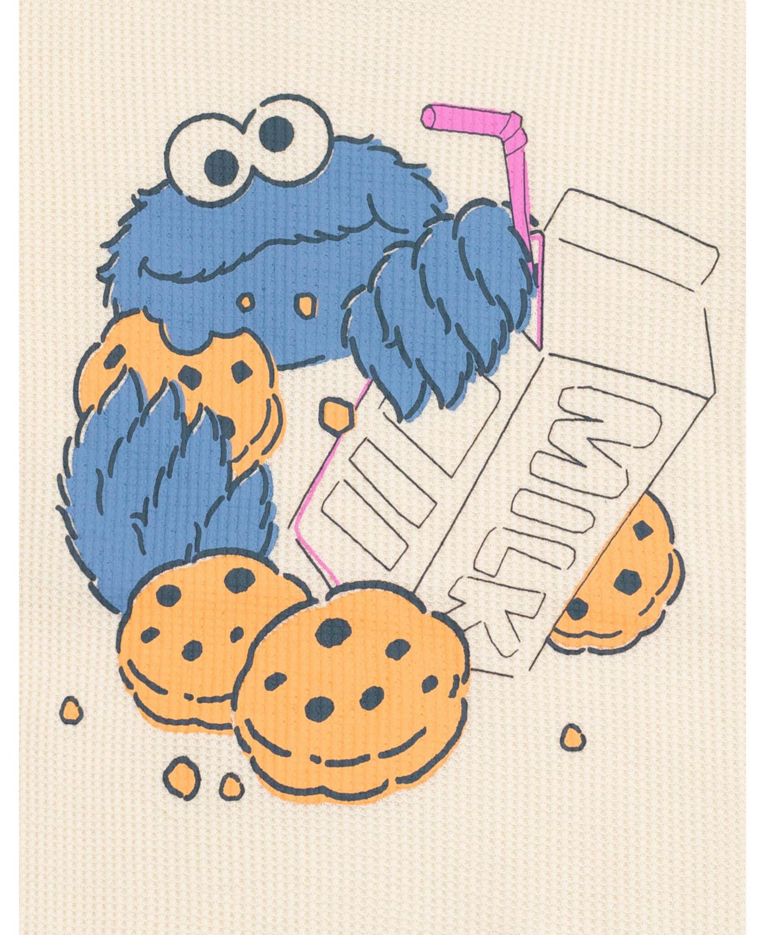 Baby Boys' Cookie Monster Waffle-Knit T-Shirt and Shorts, 2-Piece Set