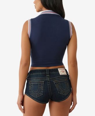 Women's Sporty Terry Polo Top