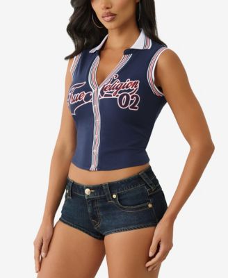 Women's Sporty Terry Polo Top