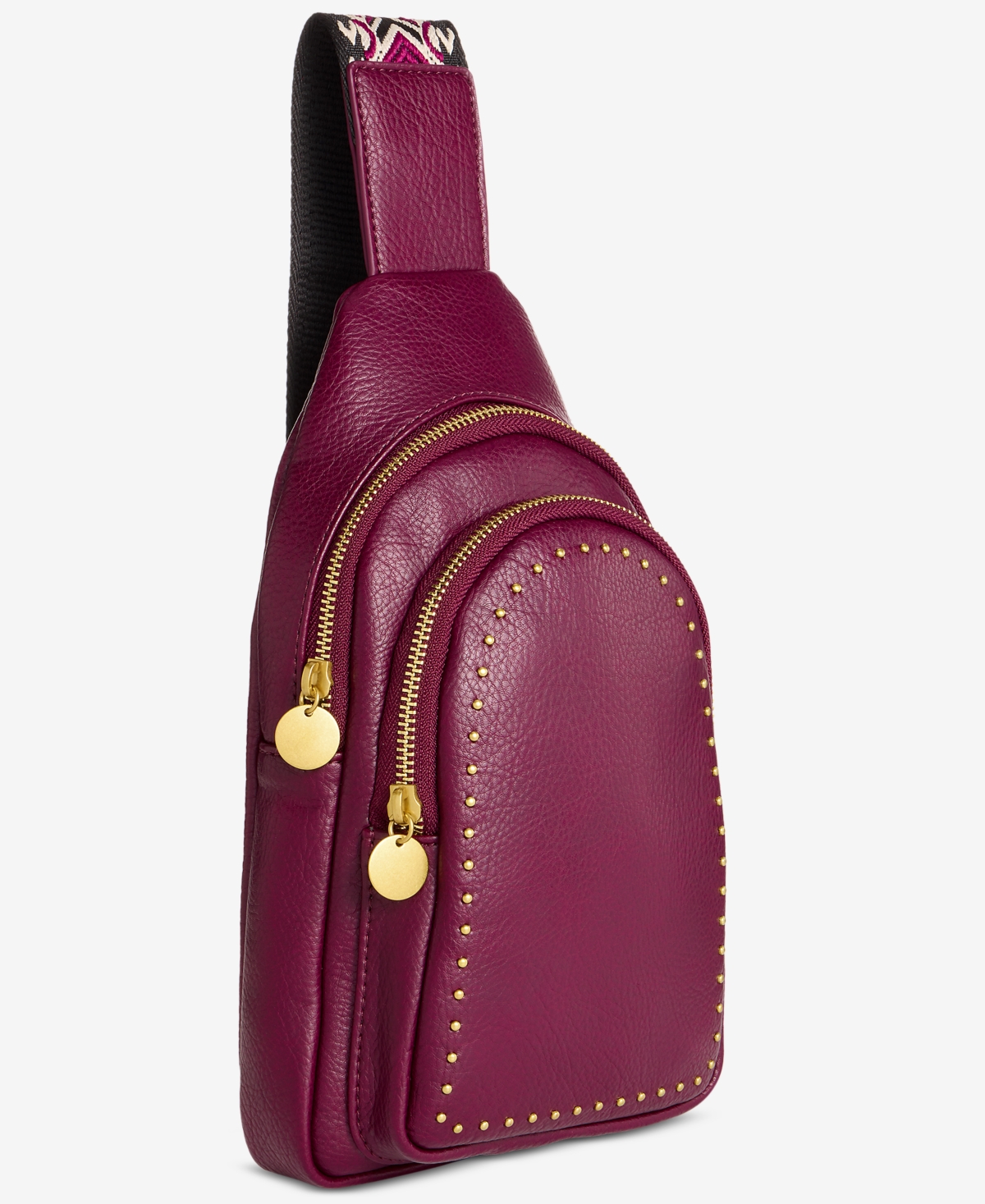 Style & Co Mini Studded Sling Bag, Macy's Exclusive In Burgundy