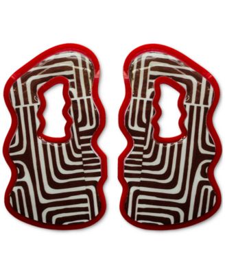 Swanky Designs Bold Shapes Drop Earrings - Red 41$