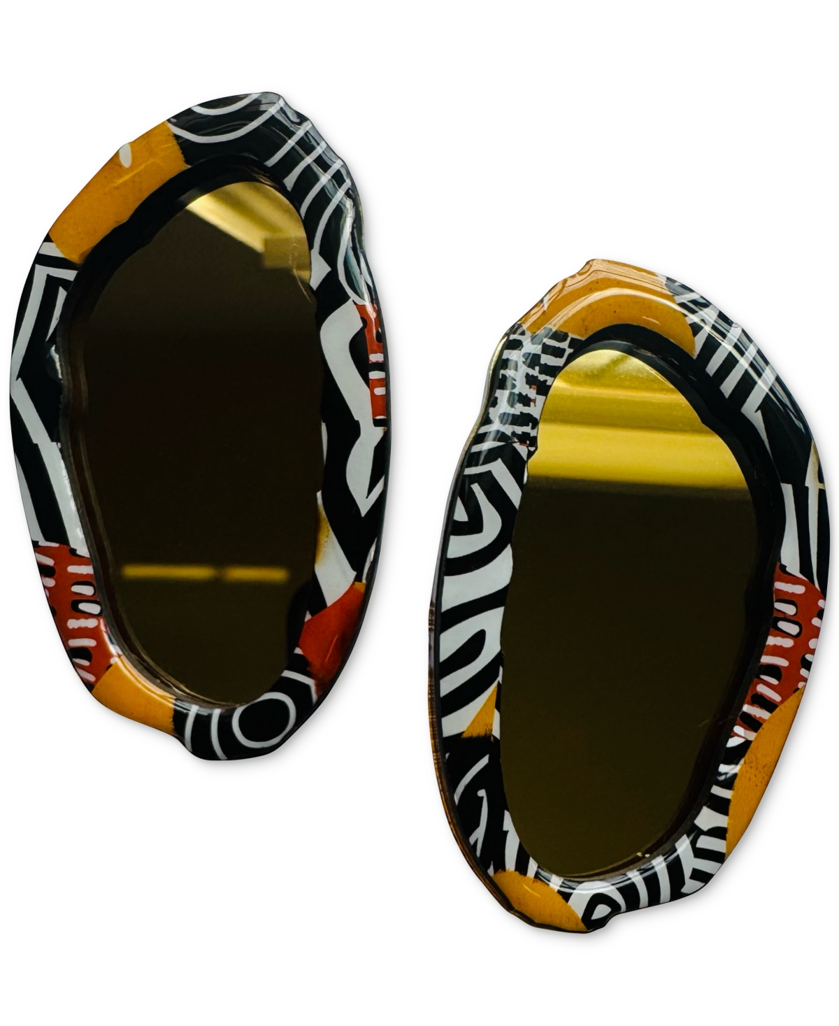 Swanky Designs Sarai Stud Earrings In Brown
