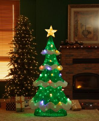 74.5" Lighted Mesh 3D Christmas Tree