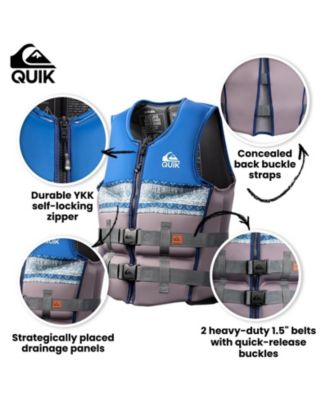 Quiksilver Men's Life Vest, USCG & Transport Canada Approved PFD Life Jacket