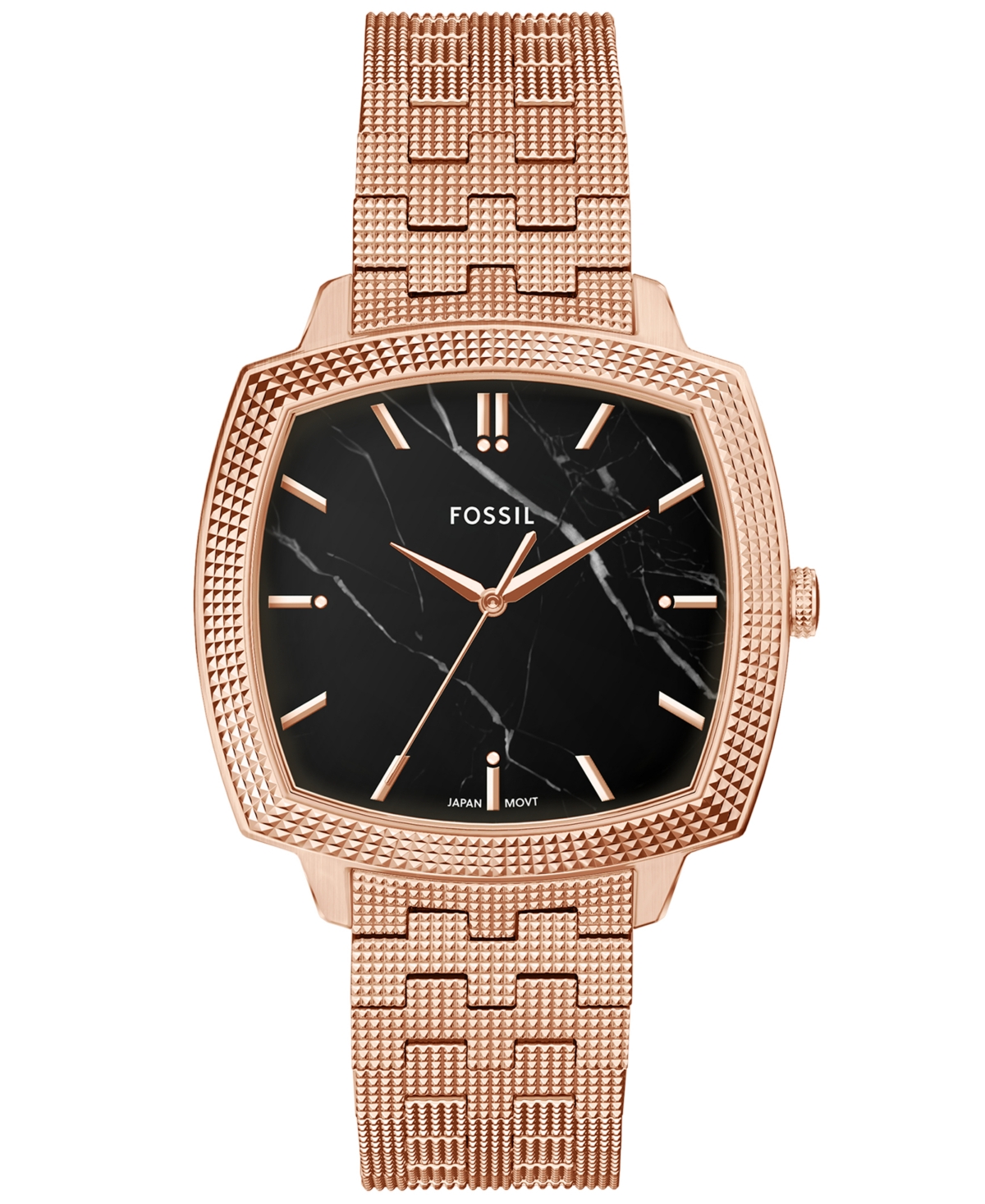 Fossil Unisex Nick Jonas x Machine Luxe Marble Rose Gold-Tone Stainless Steel Watch, 37mm