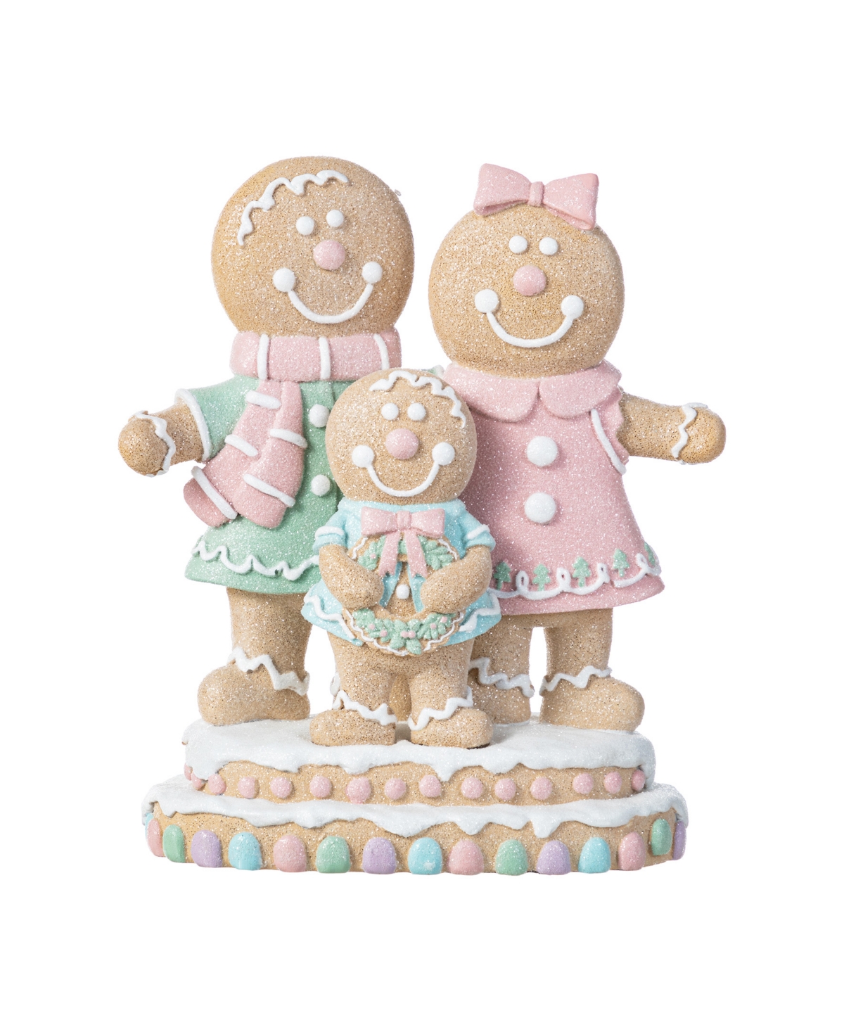 10.25" Resin Christmas Gingerbread Man Family Table Decor - Multi