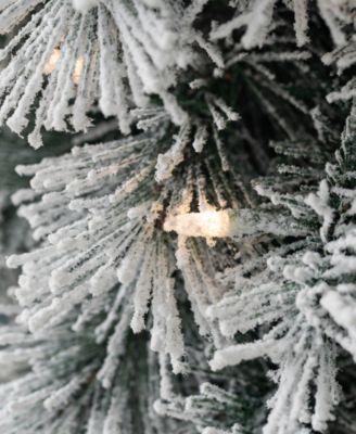 3 ft Pre-Lit Snow Flocked Pine Christmas Teardrop