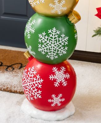 36.25" Resin Christmas Stacked Ornament Porch D&eacute;cor