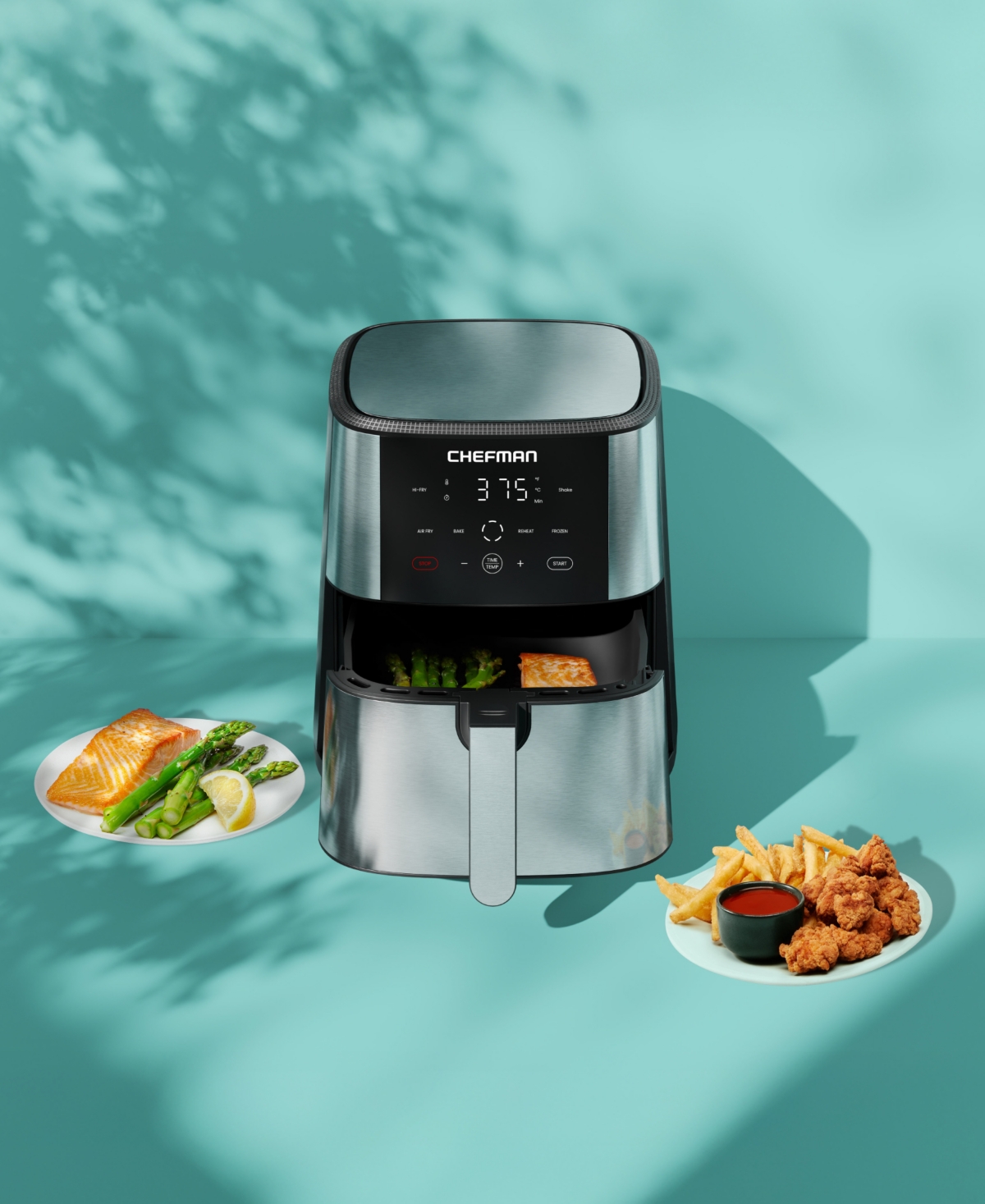 Chefman 6-quart Turbofry Digital Air Fryer In Silver