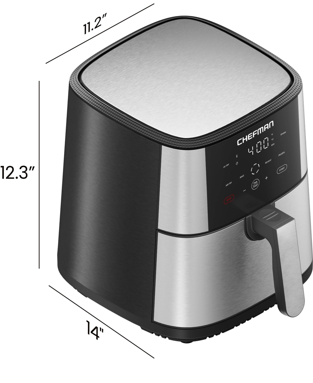 Chefman 6-quart Turbofry Digital Air Fryer In Silver