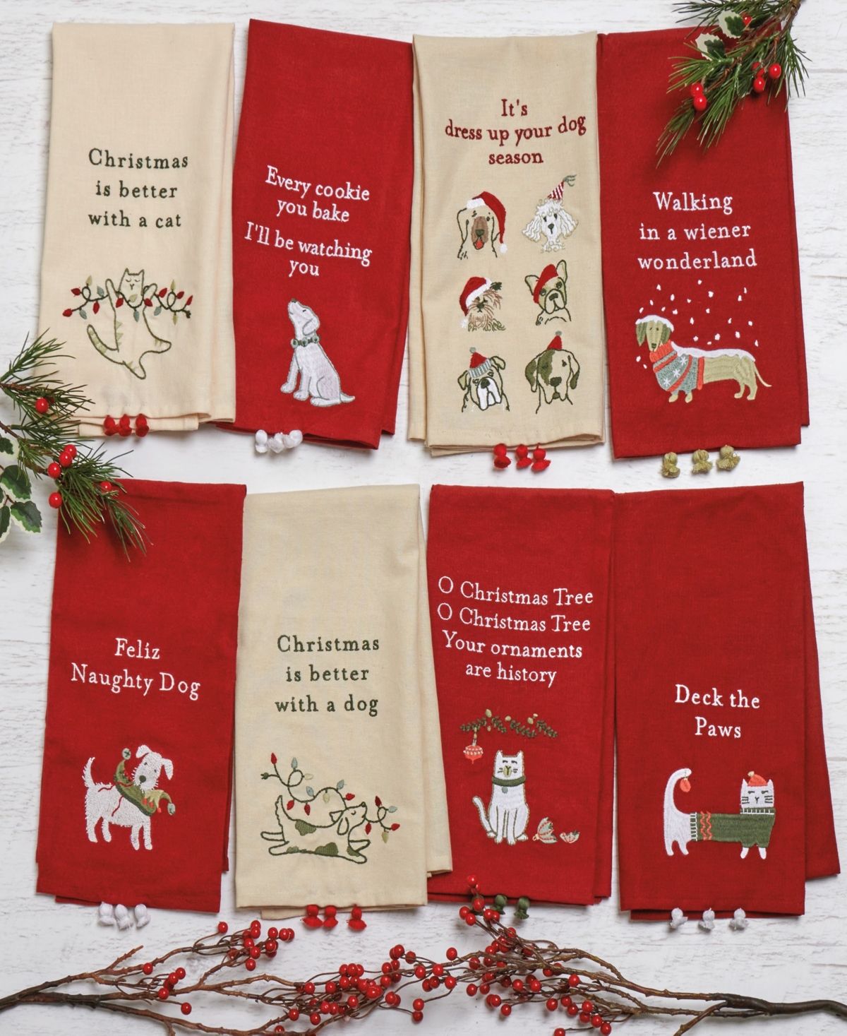 Primitives By Kathy Wonderland Kitchen Towel In Red