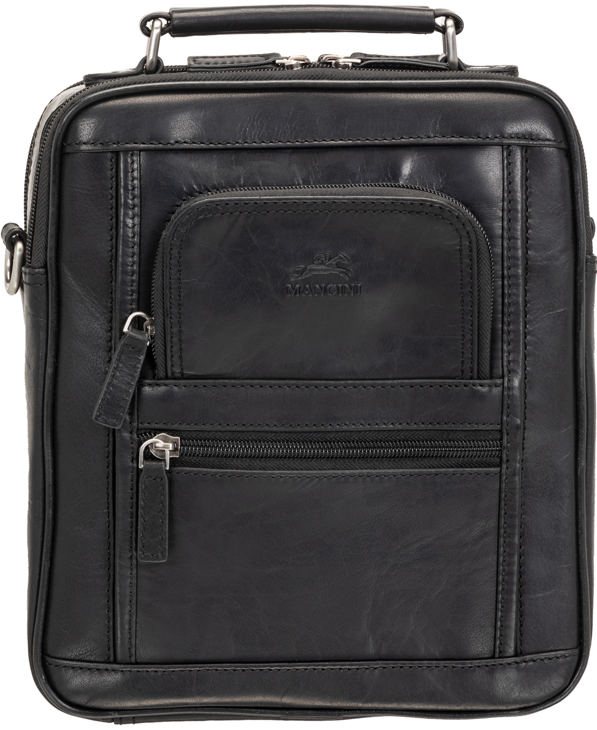 Men's Buffalo Double Compartment Bag - Brown