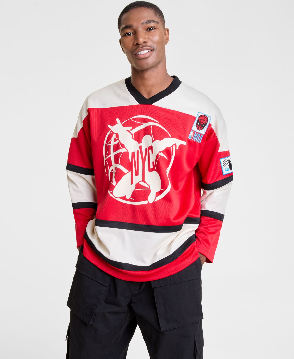 Футболка с длинным рукавом с изображением Человека-паука для взрослых, эксклюзивная модель Macy's