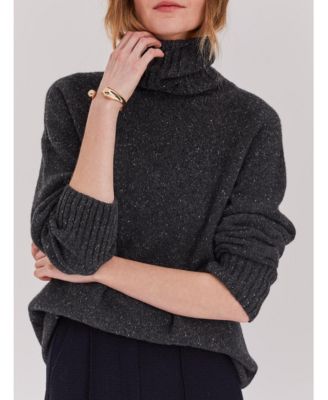 Women's Cashmere And Merino Roll Neck Sweater