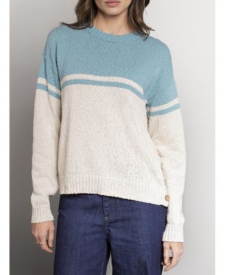 Women's Slub Yarn Colourblock Sweater