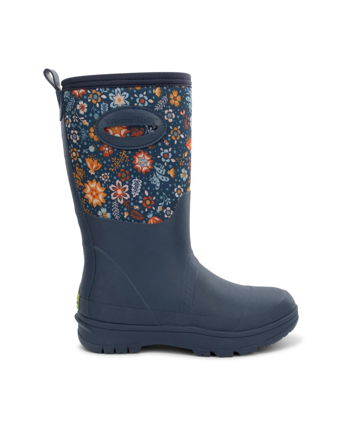 Womens Garden Play Faux Fur Neoprene Mid Cold Weather Boot - Blue