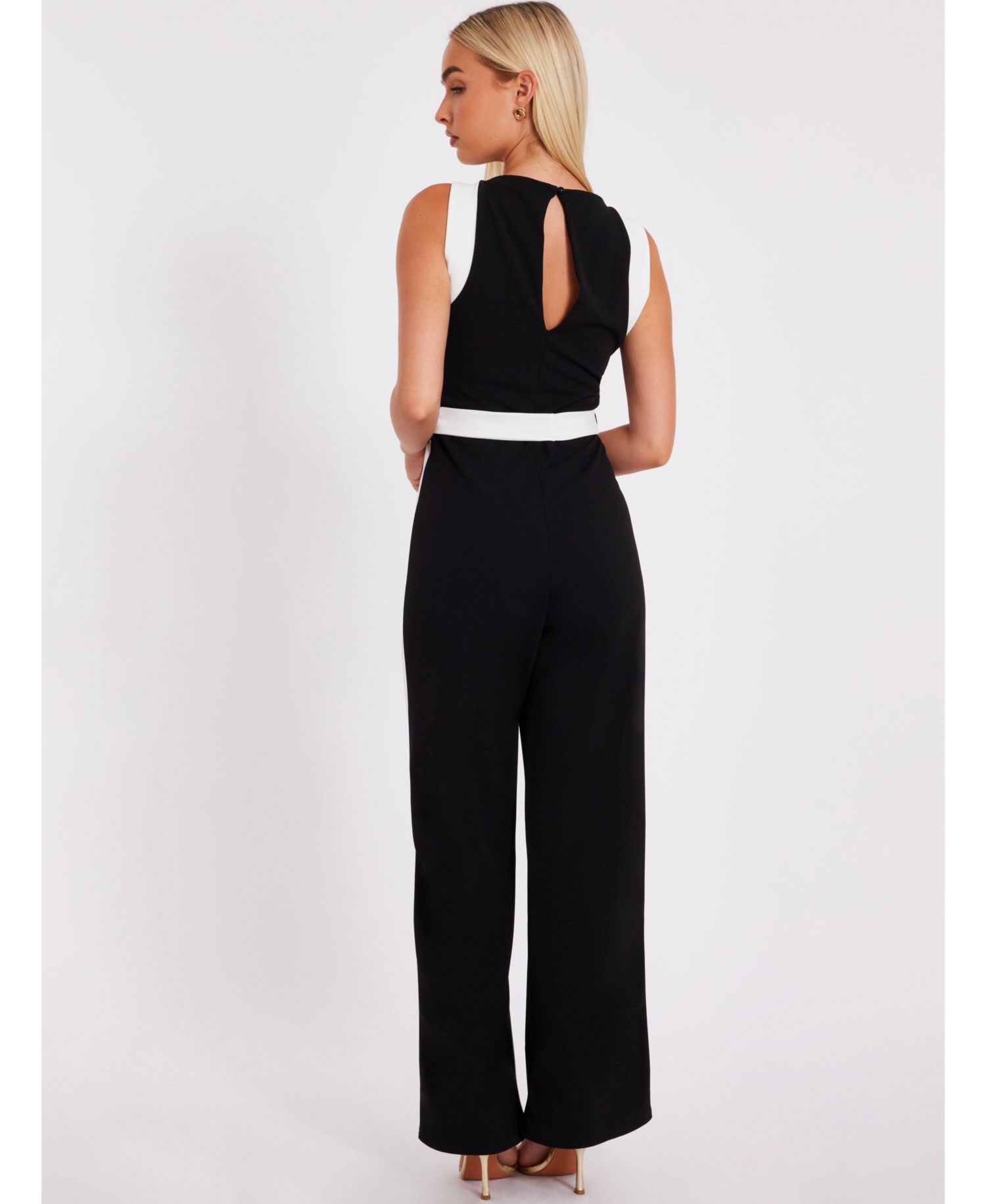 Women's Contrast Palazzo Jumpsuit