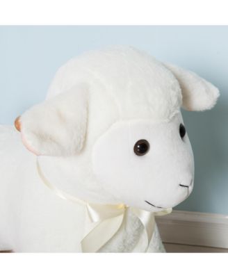 Lamb Rocking Horse Sheep for Kids, Wooden Plush,