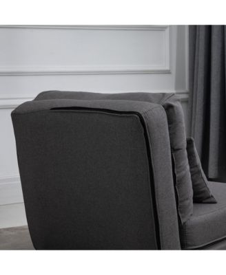 2-in-1 Floor Lazy Sofa with 5 Position Adjustable Backrest