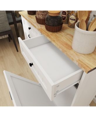 CASAINC E1 MDF Two Drawers and Dual Compartments for Kitchen Waste Storage Tilt-Out Trash Cabinet