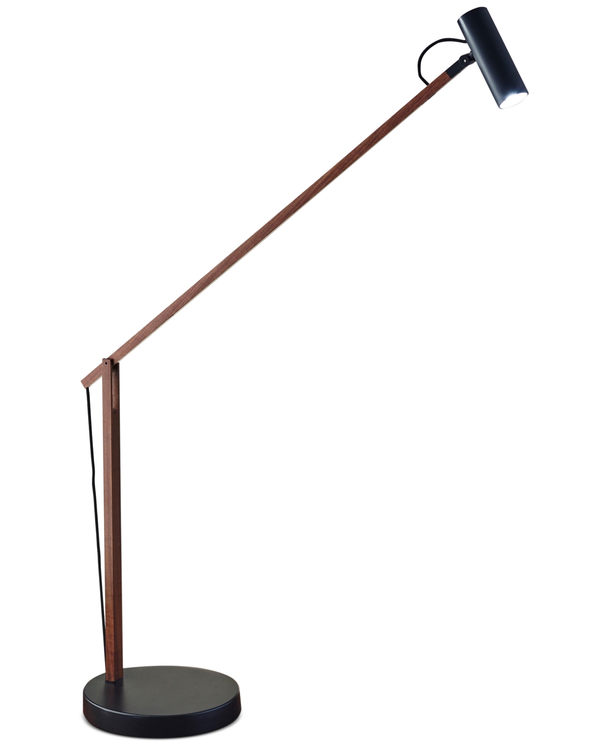 Shop Adesso Crane Led Swing Arm Desk Lamp In Walnut Wood