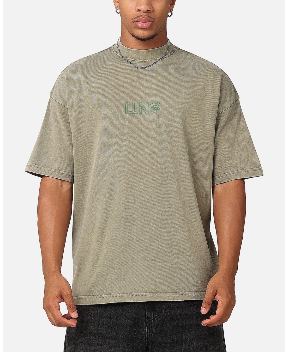 Men's Anti Xy Mock Neck T-Shirt - Vintage khaki