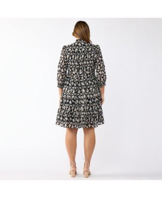 Plus Size Sea Lily Shirt Dress