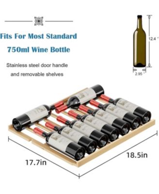 5.0 Cu. Ft. Dual Zone 26.5–64°F Beverage Cooler Refrigerator Countertop with Lock, Glass Door, Holds 150 Cans, Wine Shelves