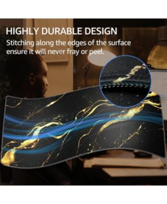 Large Gaming Mouse Pad Extended Mousepad with Micro-Weave Cloth, Non-Slip Base, Water Resist Keyboard Pad for Office Home, 31.5x15.7in