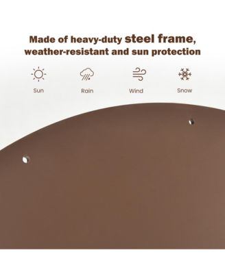 Round Weighted Patio Umbrella Base Stand 59 lbs w/ 3 Adapters