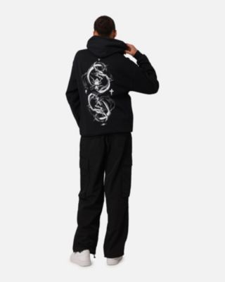 Men's Double Dragon Hoodie, Large, Black