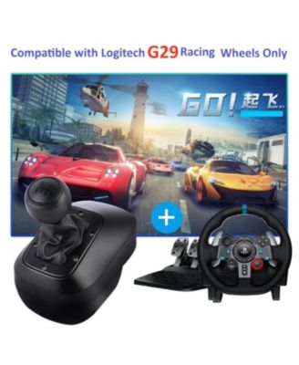 Six-Speed Gear Shifter for Logitech G29 Driving Force – High-Performance H-Pattern with Push-Down Reverse, Durable Build & Secure Mounting Clamp
